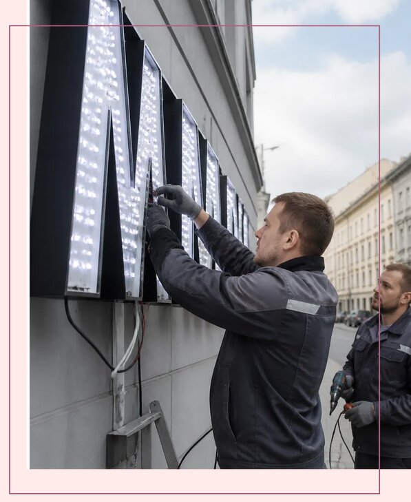 Изготовление и монтаж светодиодных LED вывесок в Великом Устюге